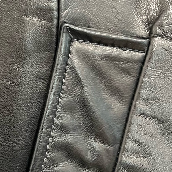 Banana Republic Black Leather Jacket Small - Picture 3 of 6